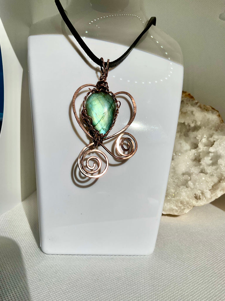 Labradorite Wire Wrapped Pendant - Connie’s Crystals 