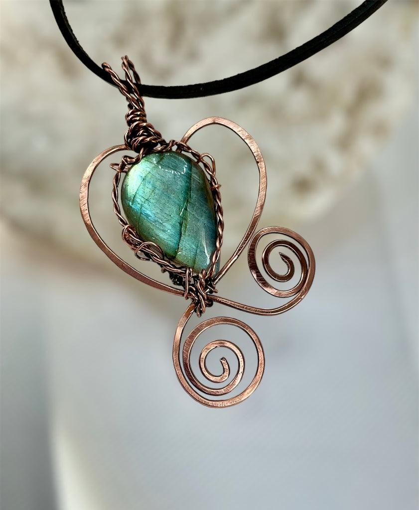 Labradorite Wire Wrapped Pendant - Connie’s Crystals 