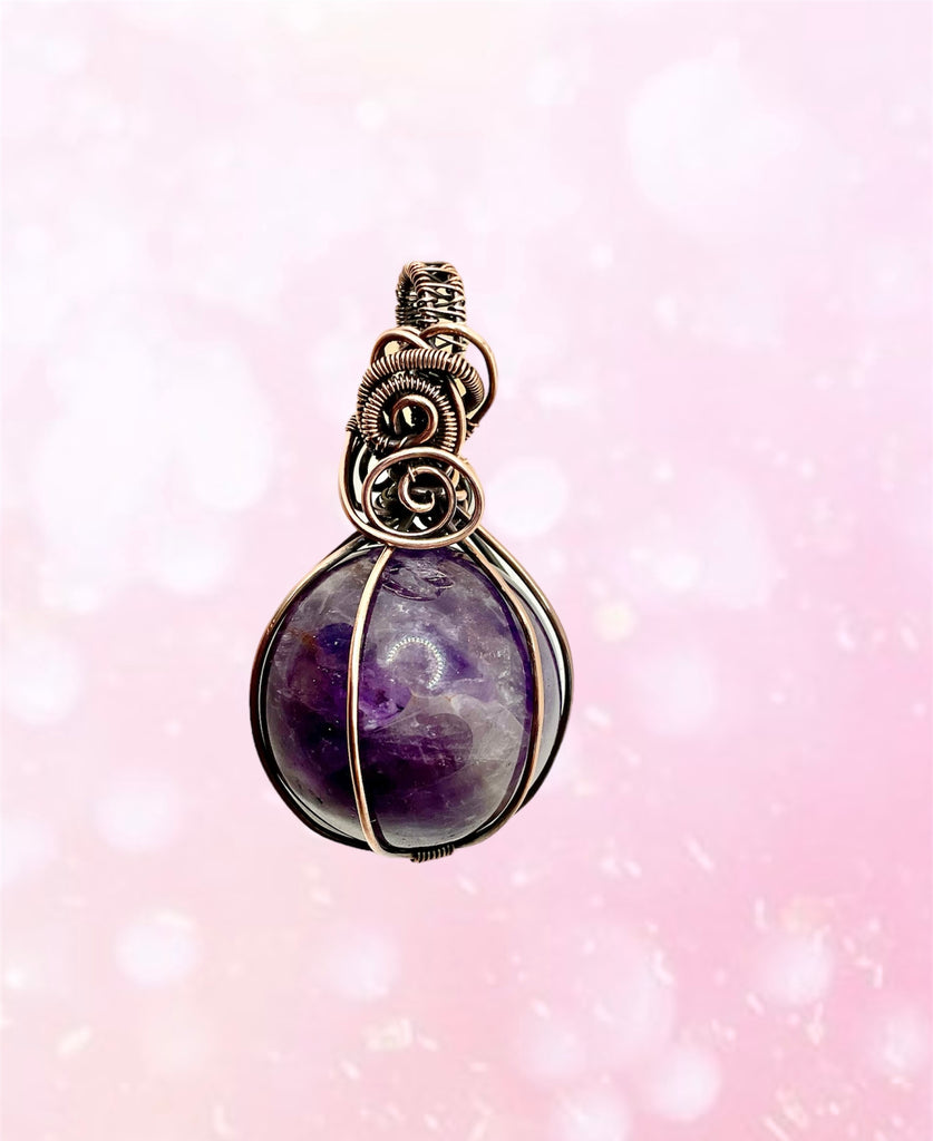 Amethyst Sphere Pendants