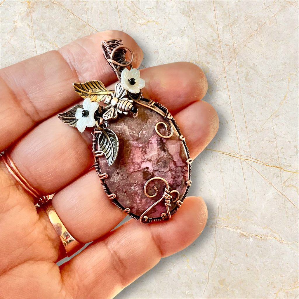 Cobalt Calcite Pendant
