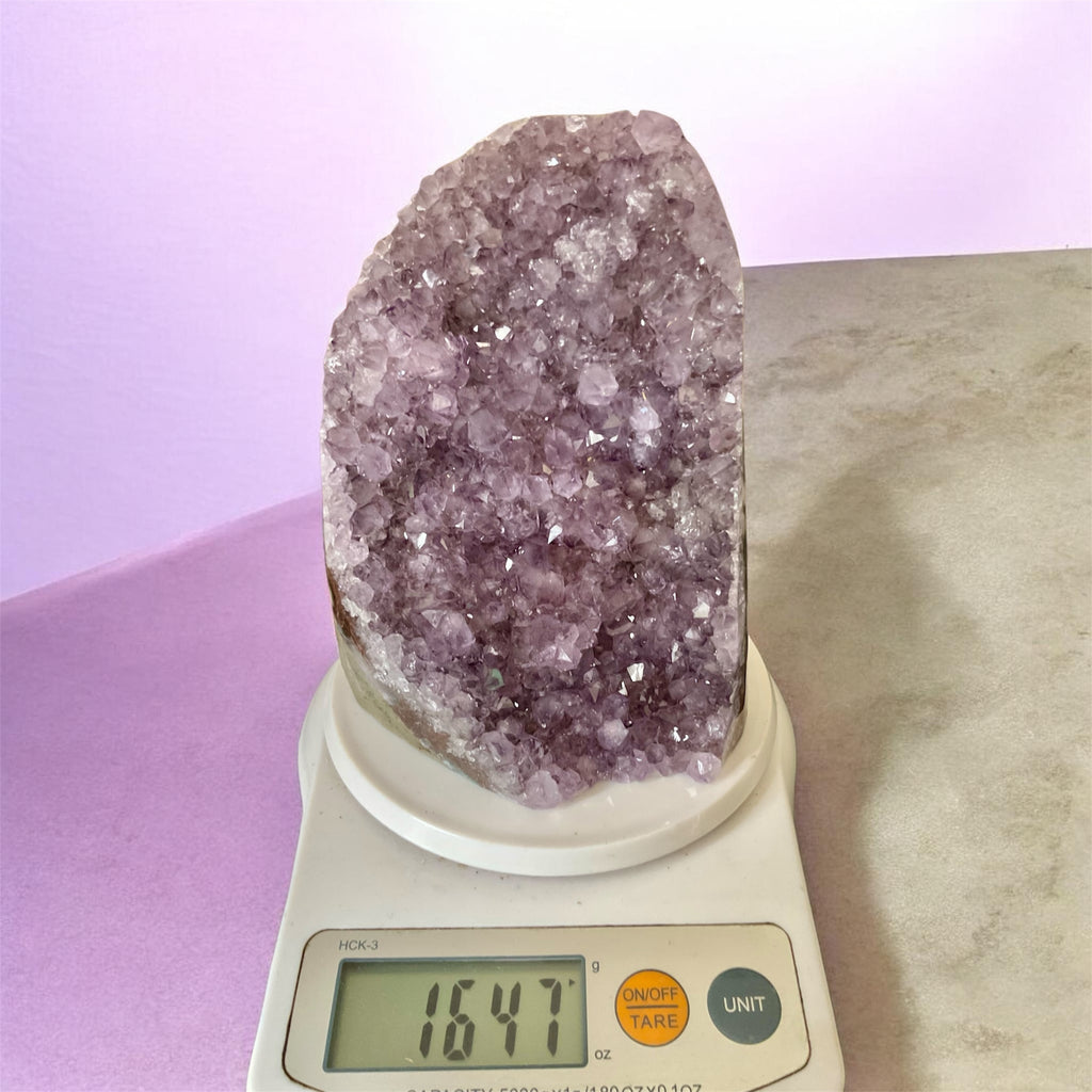 Natural Amethyst Geode Quartz Cathedral Cluster Cave 1647g
