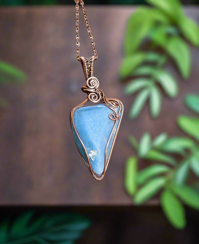 Celestite Wire Wrapped Pendant