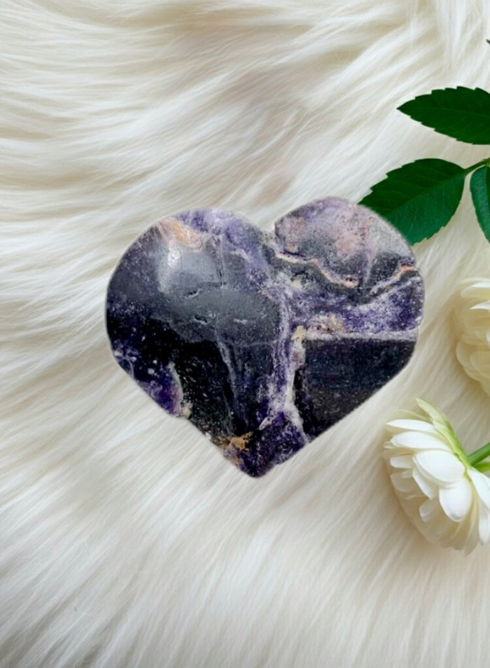 Sugilite Druzy Heart