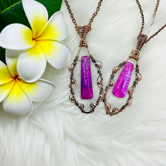 Dragon Vein Agate Wire Wrapped Pendants - Connie’s Crystals 