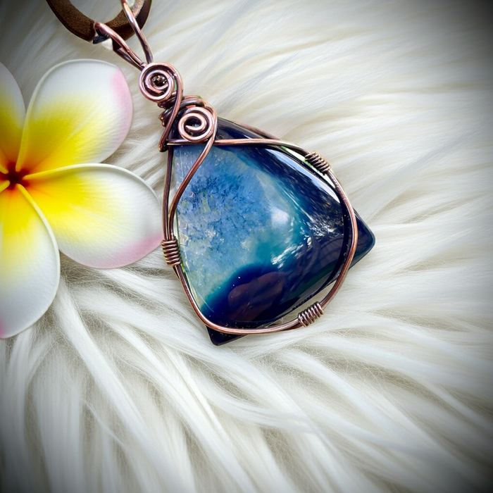 Druzy Geode Agate Wire Wrapped Pendant - Connie’s Crystals 