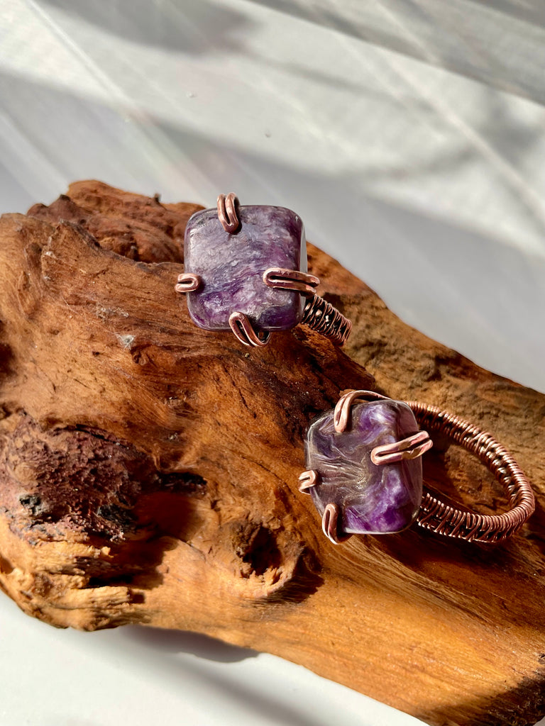 Charoite Handcrafted Ring