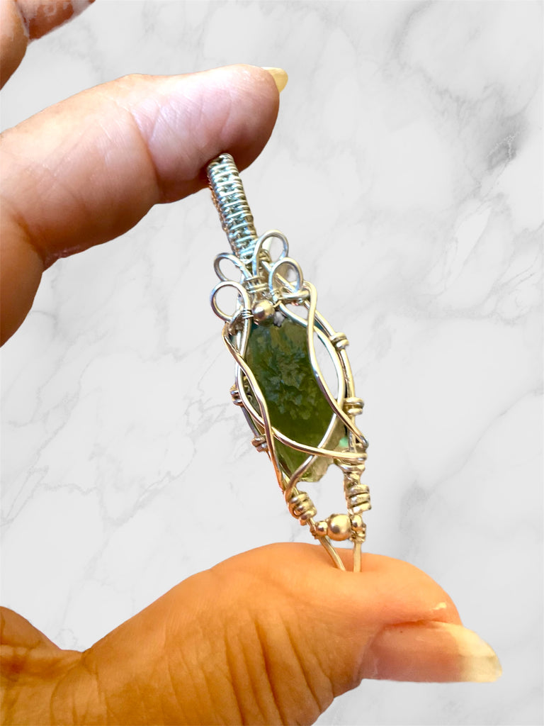 Moldavite In Sterling Silver.