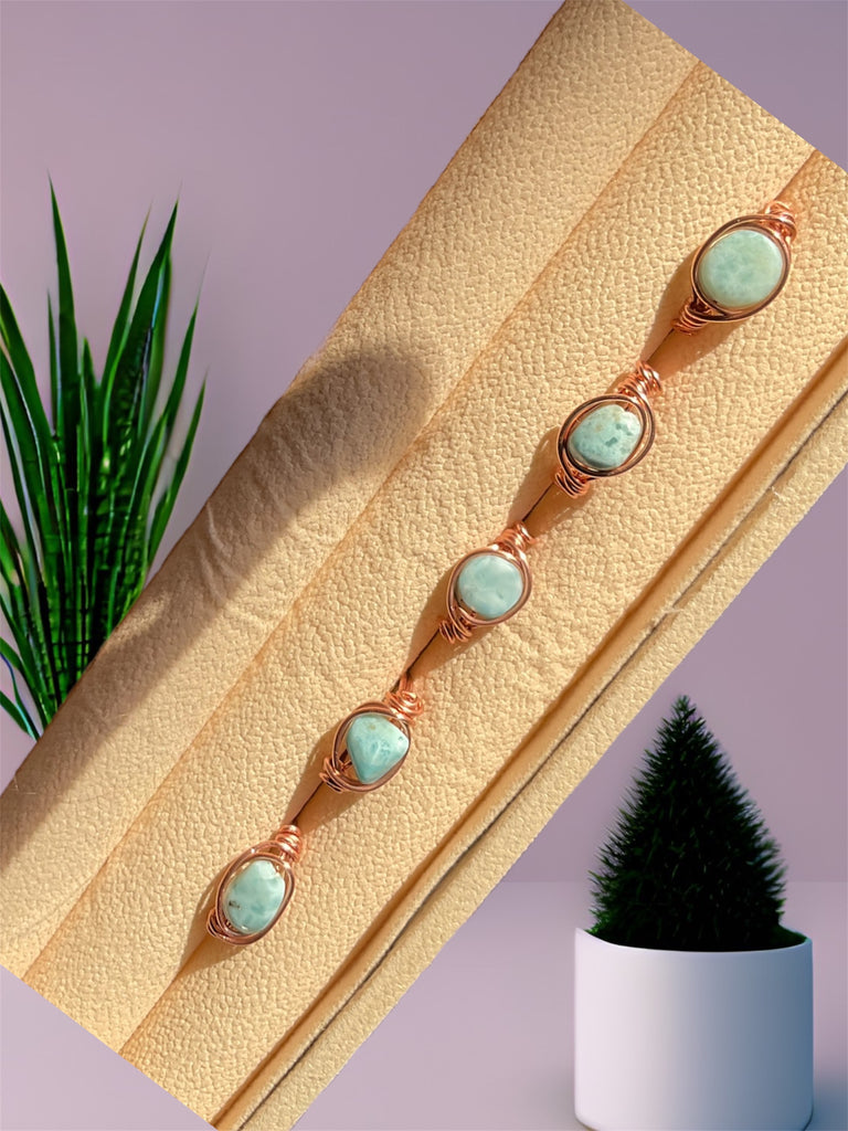 Larimar Handmade Rings
