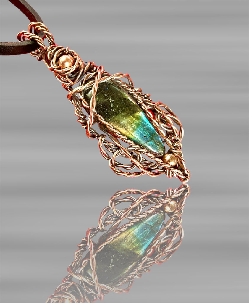 Labradorite Wire Wrapped Pendant - Connie’s Crystals 