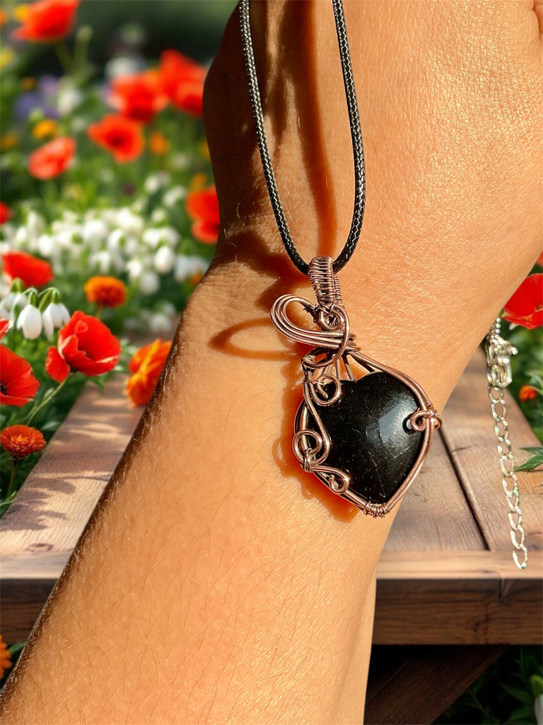 Black Obsidian Heart Pendant