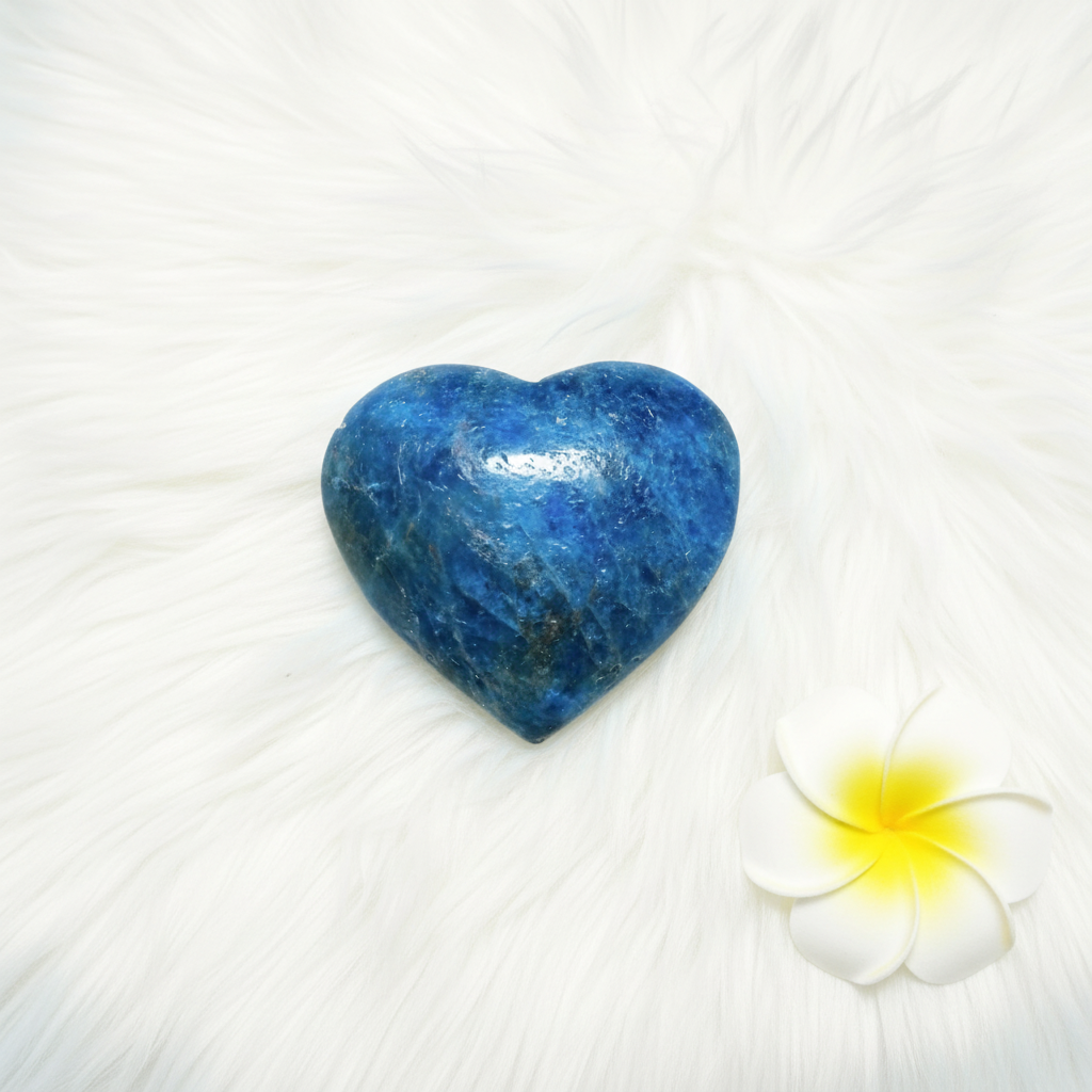 Blue Apatite Puffy Heart