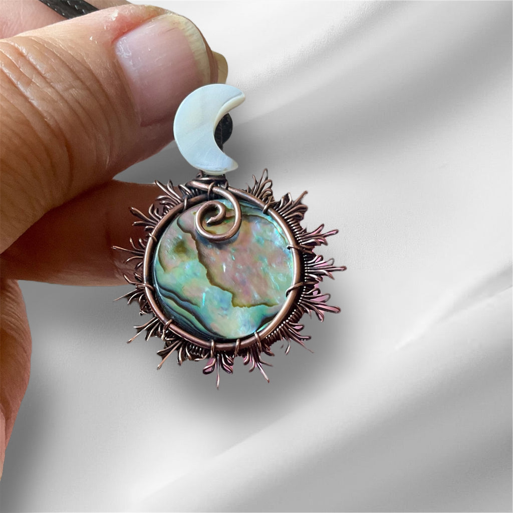 Abalone Shell Sun Pendant
