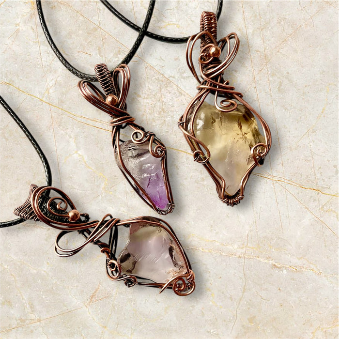 Ametrine Wire Wrapped Pendants