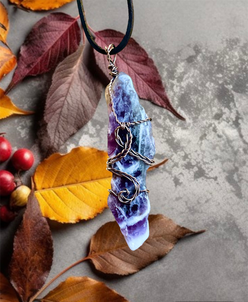 Amethyst Tumbled Polished Points Pendants
