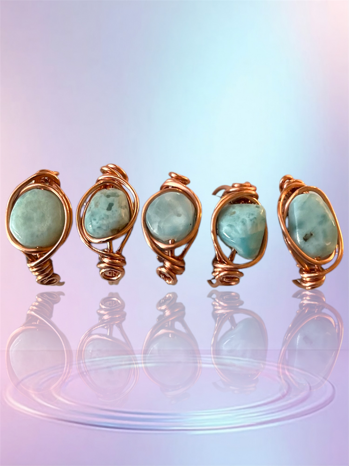 Larimar Handmade Rings