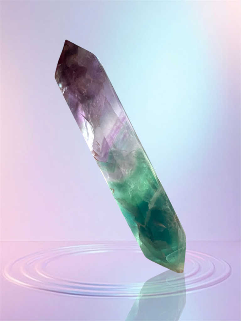 Rainbow Fluorite Double Terminated Wand