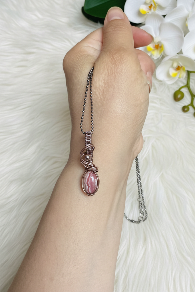 Rhodochrosite Mini Pendants - Connie’s Crystals 