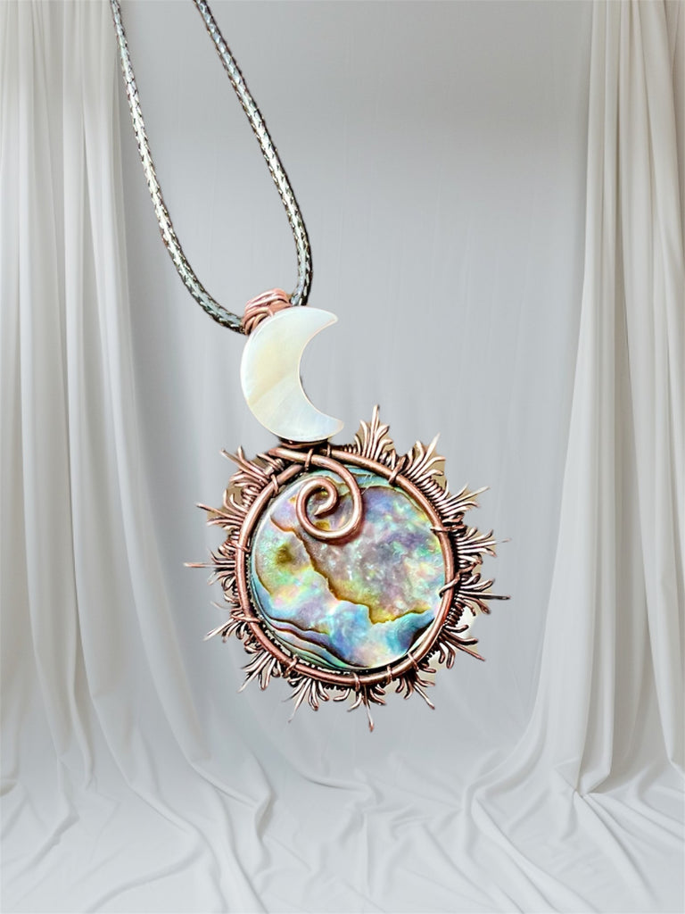 Abalone Shell Sun Pendant