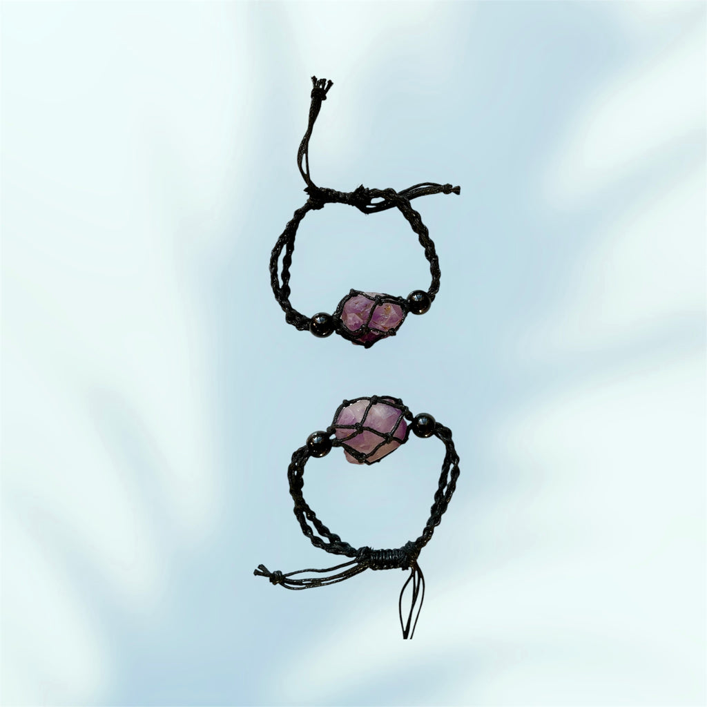 Amethyst Macrame Adjustable Bracelets