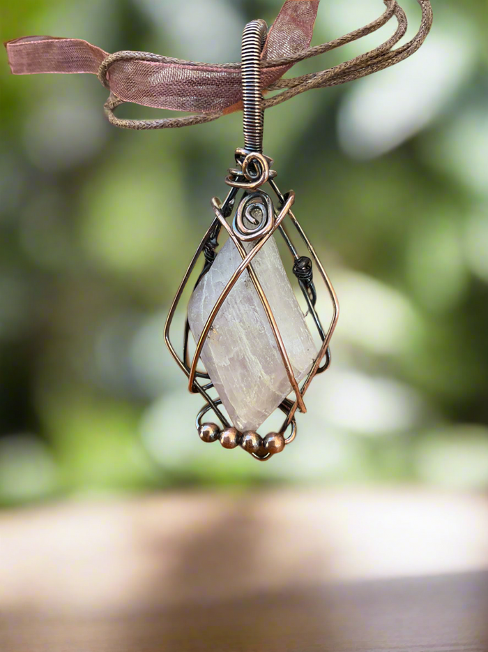 Pink Kunzite Pendant - Connie’s Crystals 