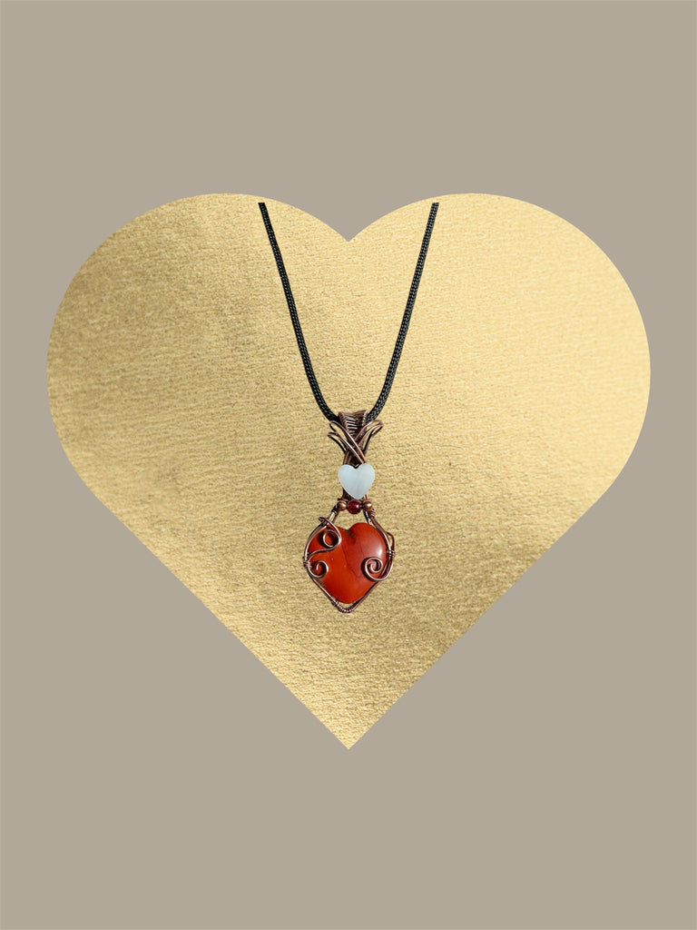 Red Jasper Heart Pendants