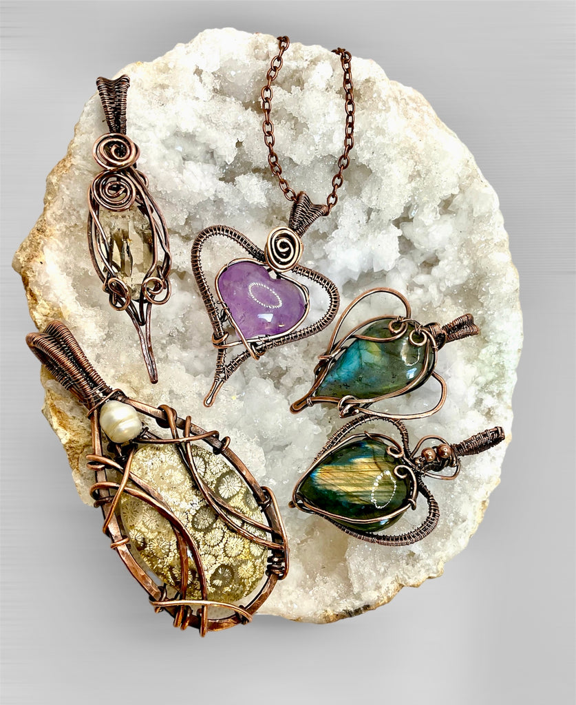 Coral Fossil Pendant With Fresh Water Pearl Accent - Connie’s Crystals 