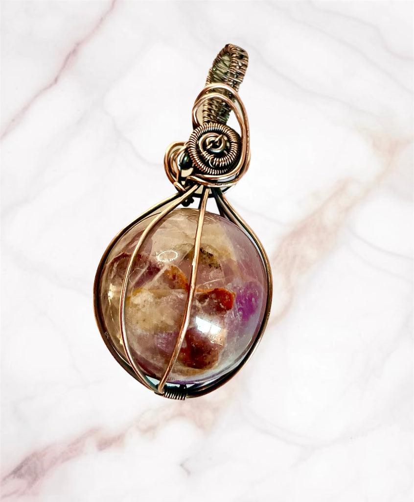 Amethyst Sphere Pendants