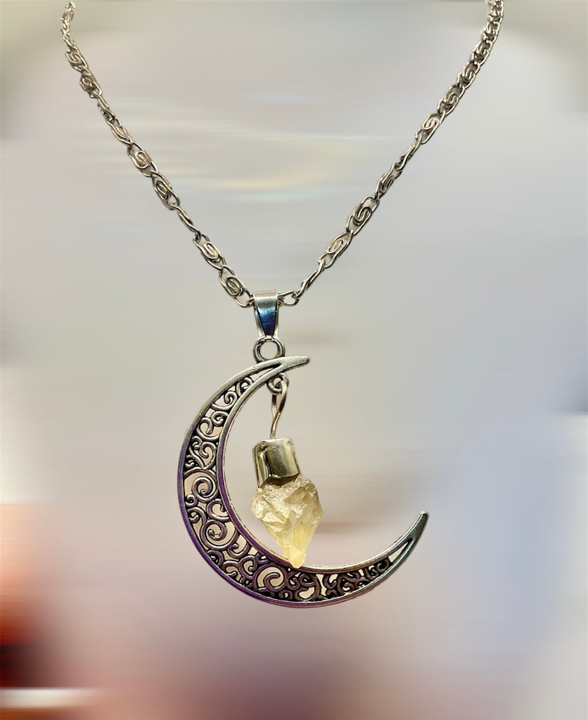 Crescent Moon Gemstone Pendants - Connie’s Crystals 