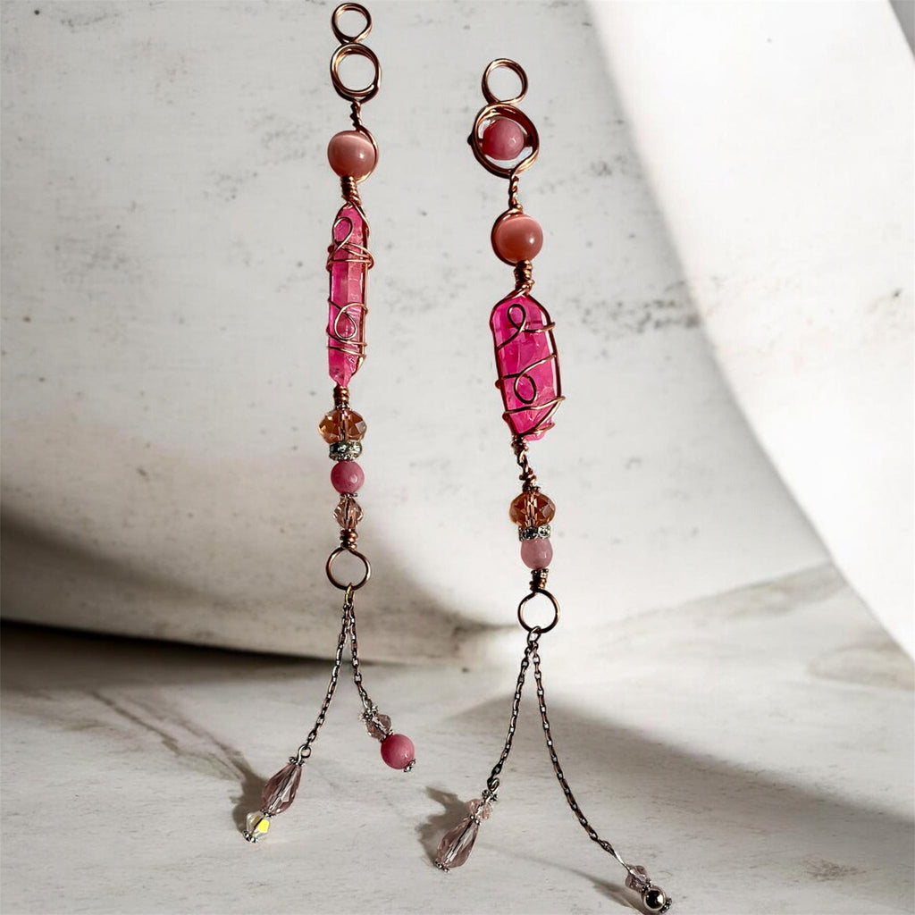Pink Aura Quartz Wand