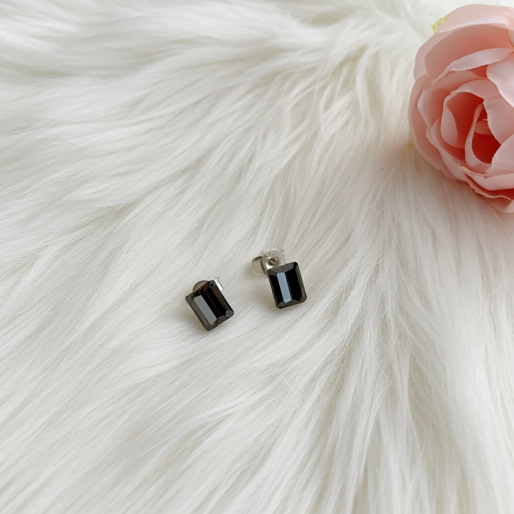 Black Tourmaline Stud Earrings - Connie’s Crystals 