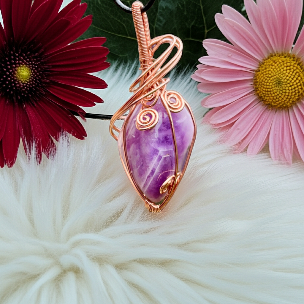 Amethyst Wire Wrapped Pendant - Connie’s Crystals 