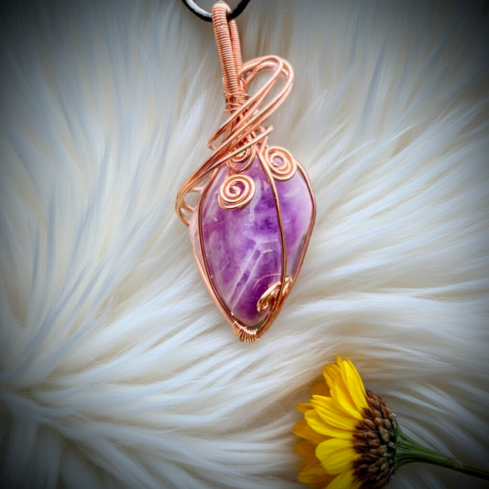 Amethyst Wire Wrapped Pendant - Connie’s Crystals 