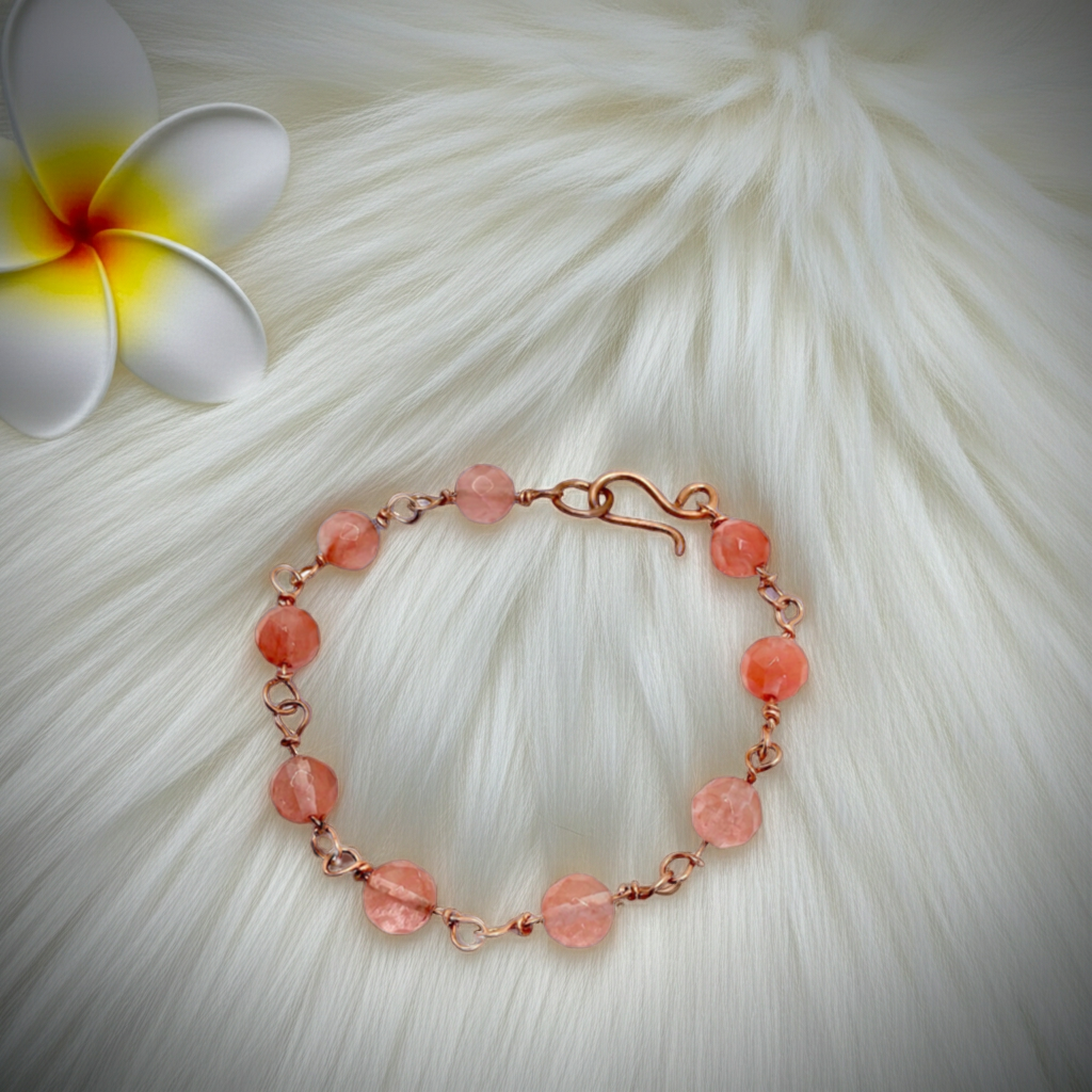 Pink Tourmaline Handmade Bracelet