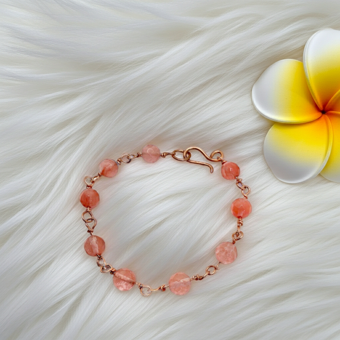 Pink Tourmaline Handmade Bracelet