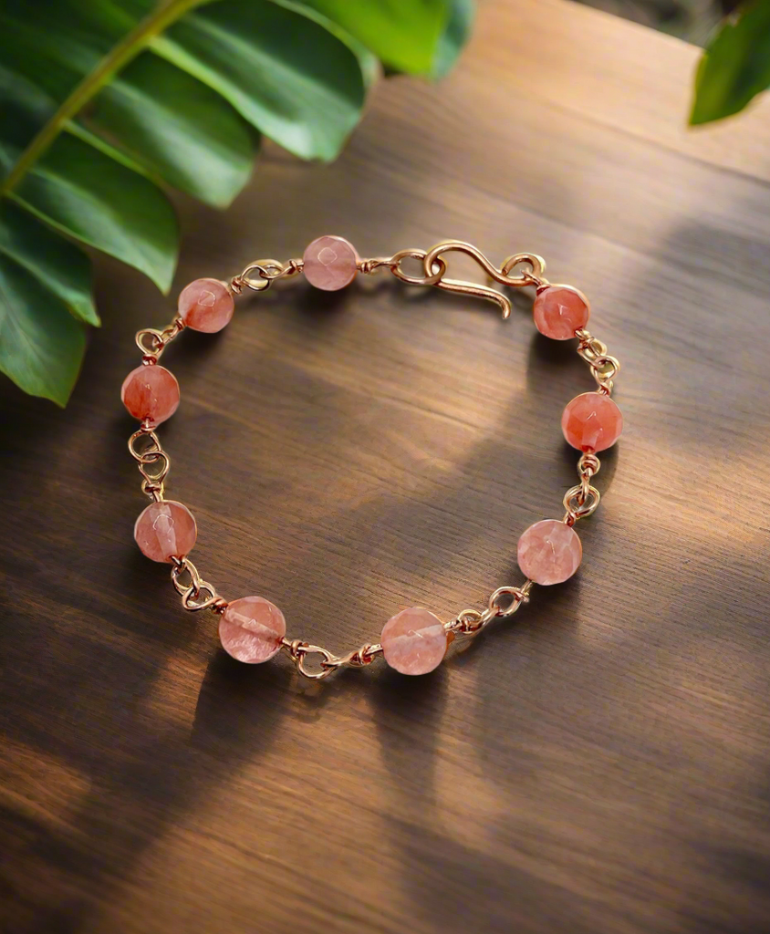 Pink Tourmaline Handmade Bracelet