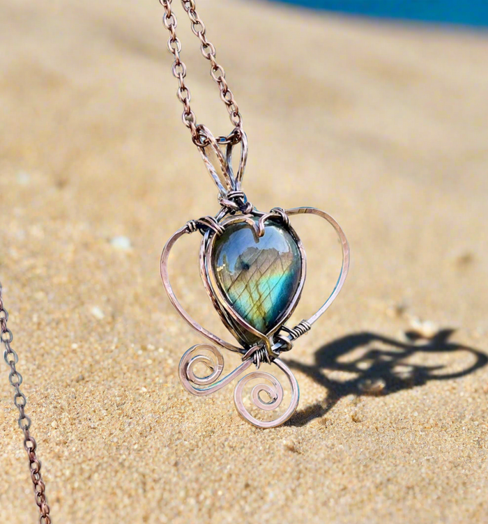 Labradorite Wire Wrapped Pendant - Connie’s Crystals 