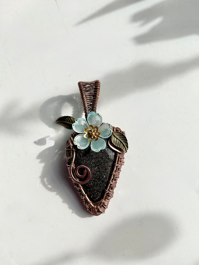Fairy Opal Copper Wire-Wrapped Pendant 🧚✨ - Connie’s Crystals 