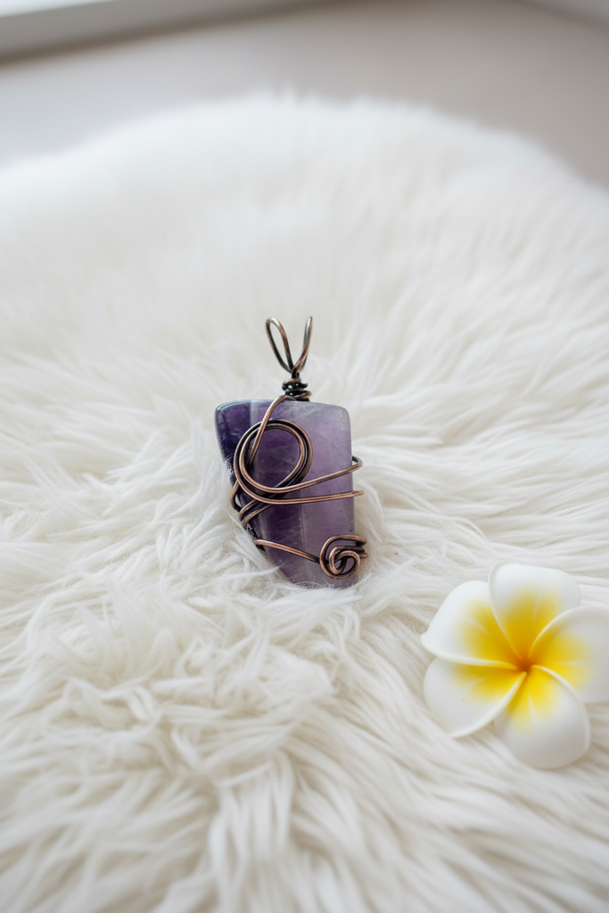 Amethyst Tumbled Polished Points Pendants