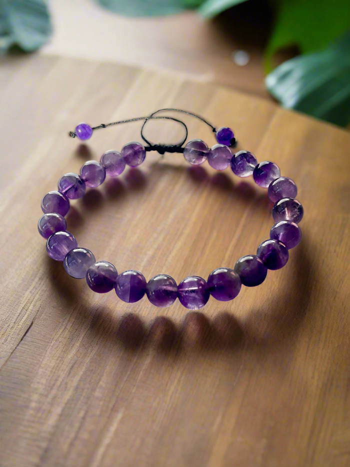 Amethyst Handmade Adjustable Bracelet