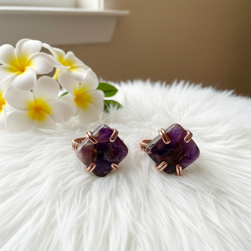 Charoite Handcrafted Ring - Connie’s Crystals 
