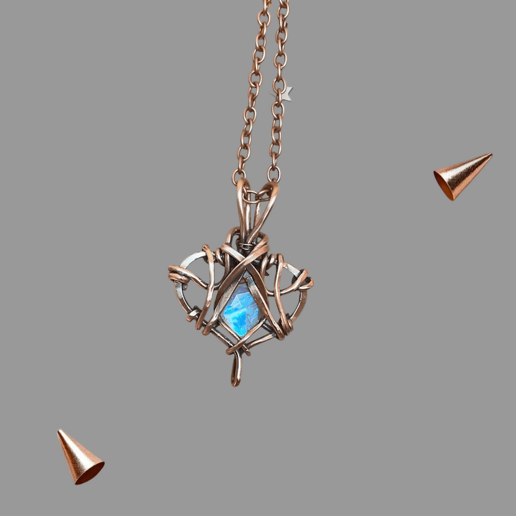 Moonstone Wire Wrapped Pendant - Connie’s Crystals 