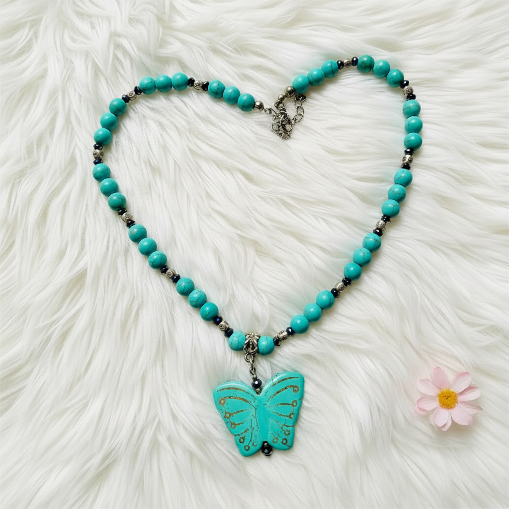 💙 Butterfly Pendant Necklace - Connie’s Crystals 