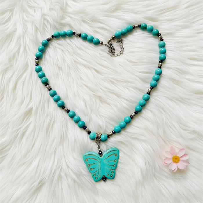 💙 Butterfly Pendant Necklace - Connie’s Crystals 