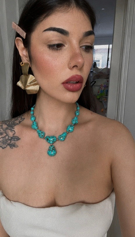 Chunky Dyed Howlite Statement Necklaces – Handmade - Connie’s Crystals 