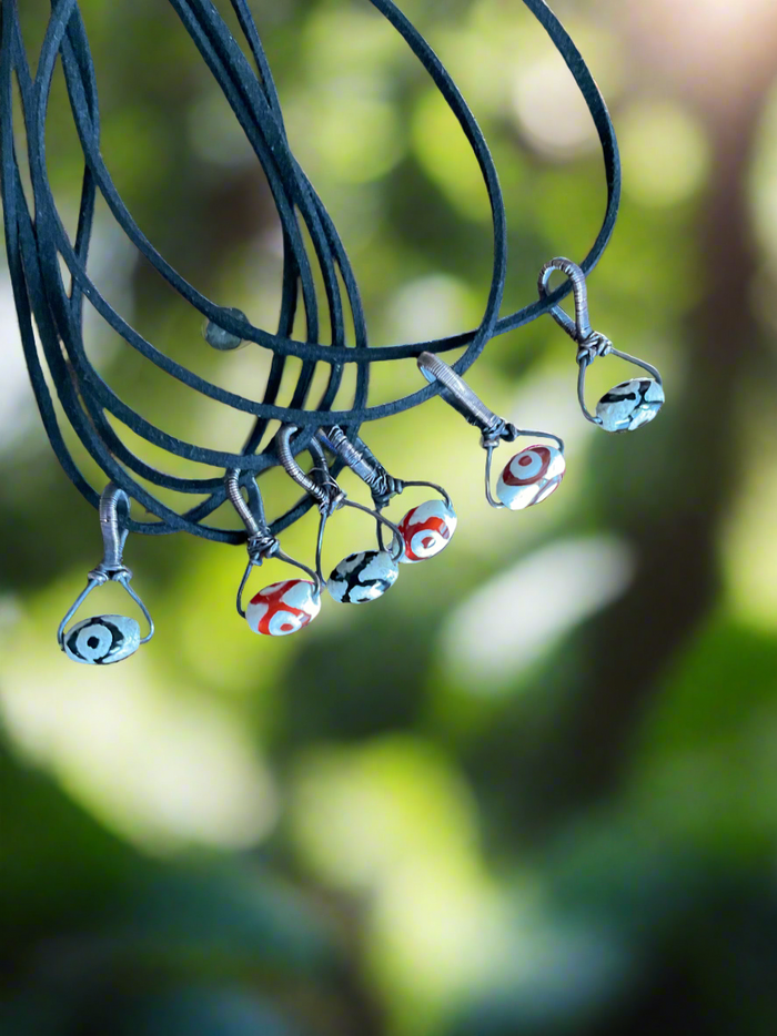 Evil Eye dZi Agate Fidget Pendants - Connie’s Crystals 