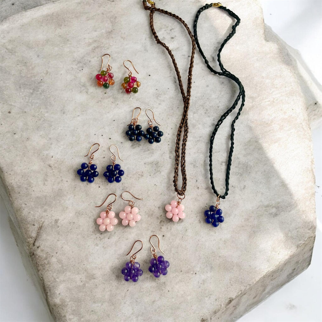 Beaded Flower Earrings & Pendant Necklaces – Handmade by Connie’s Crystals