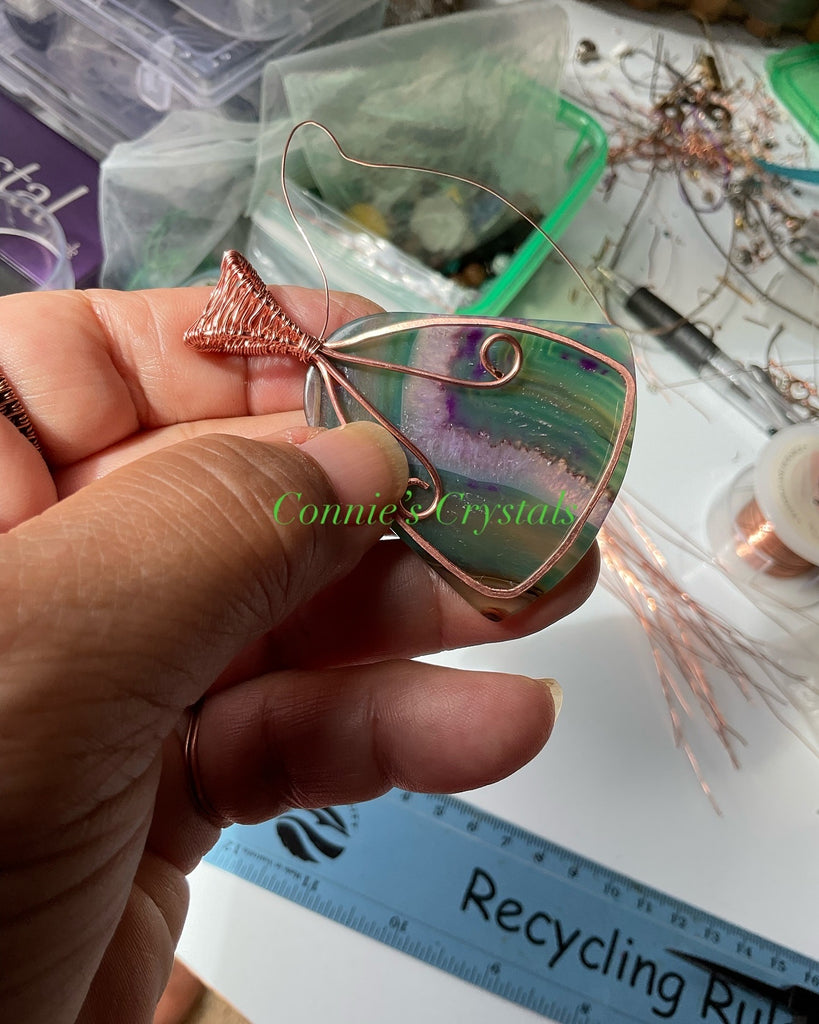 Druzy Agate Tree of Life Pendants