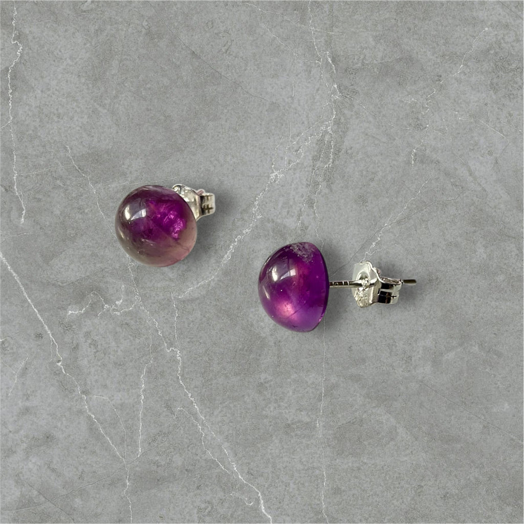 Sterling Silver Gemstone Stud Earrings