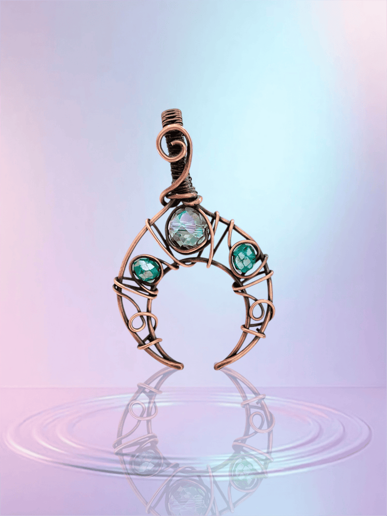 Crescent Moon Crystal Pendants – Mystical Beauty & Cosmic Energy