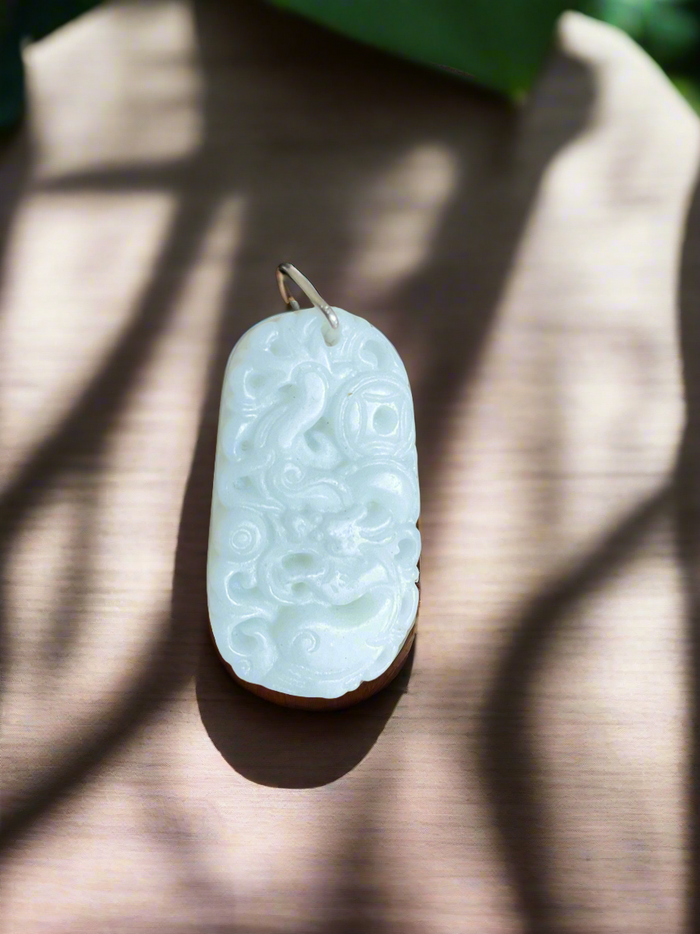 White Jade Phoenix and Dragon - Connie’s Crystals 